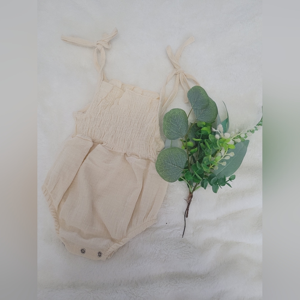Cream summer romper